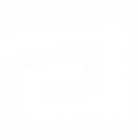 Black angular spiral pattern forming a square-like shape on a white background.