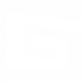 Black geometric spiral pattern forming a stylized letter G on white background.