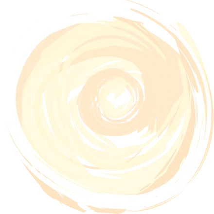 Abstract circular swirl pattern in shades of yellow and orange on a white background.